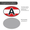 Auto-Aufkleber L&auml;nderkennzeichen &Ouml;sterreich farbig I 14,5 x 9 cm