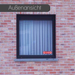 2 Stück ISecur Aufkleber „Alarm Videoüberwacht“ – Digitaldruck, 10x6 Cm, Art. 129
