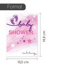 15 Einladungskarten Baby Shower I DIN A6