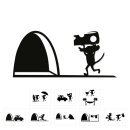 Mauseloch Mäuse I Folienplot I schwarz glänzend...