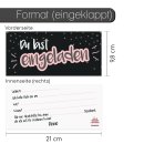 15 Einladungskarten mit Umschl&auml;gen I DIN lang I dv_099