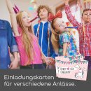 15 Einhorn Einladungskarten rosa I DIN A6