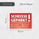 2er Set Notizblöcke Scheiße geparkt! I Block...