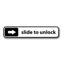 1 Sticker slide to unlock I kfz_135 I 10 x 2 cm