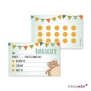 5 Belohnungskarten mit Bären-Motiv I 85 x 55 mm