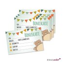 5 Belohnungskarten mit Bären-Motiv I 85 x 55 mm