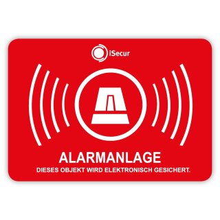 5er Aufkleber-Set Alarmanlage I 5x3,5cm