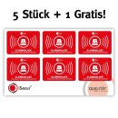 5er Aufkleber-Set Alarmanlage I 5x3,5cm