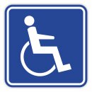 easydruck24de Rollstuhlfahrer-Aufkleber I 15 x 15 cm I innenklebend I UV-geschützt und vergilbungsfrei I Gehbehinderung I für Auto-Fenster Fahrzeug-Scheibe Transporter I hin464