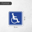 easydruck24de Rollstuhlfahrer-Aufkleber I 15 x 15 cm I innenklebend I UV-geschützt und vergilbungsfrei I Gehbehinderung I für Auto-Fenster Fahrzeug-Scheibe Transporter I hin464