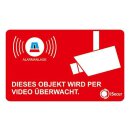 5er Set Aufkleber Videoüberwachung und Alarmanlage I...