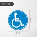 2er Set Rollstuhl-Aufkleber I Ø 20 cm