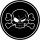easydruck24de Premium Aufkleber Totenkopf I Ø 4 cm I schwarz weiß I wetterfest Waschanlagen geeignet I Autoaufkleber Helm Motorrad Laptop Fahrrad I Schädel Skull Sticker I kfz008