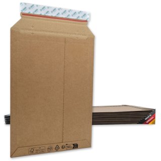 Versandtaschen B4 Wellpappe braun