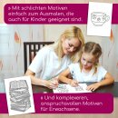 younikat Cozy Postkarten zum Ausmalen 24 Stk. I DIN A6 I Kinder Erwachsene I zum Selbstgestalten I Geschenk-idee Entspannung I you0210