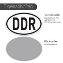 Testartikel Produktion Länder-Kennzeichen DDR I 14,5 x 9 cm I Auto-Aufkleber wetterfest I UV-beständig I Nostalgie I Retro-Sticker I Ost-Deutschland Kult I kfz031 #1