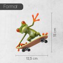 Sticker Frosch mit Skateboard I kfz_280 I 12,5 x 15 cm