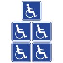 easydruck24de 5 Stück Rollstuhlfahrer-Aufkleber I 10...