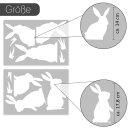 younikat Hasen weiß Frühling Fensterbild 12...