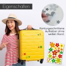 Aufkleber-Set Blumen Blümchen bunt I Flower-Power Sticker für Roller Fahrrad Notebook Laptop Handy Auto-Aufkleber I wetterfest I kfz243