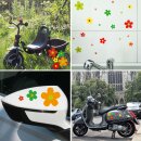 Aufkleber-Set Blumen Blümchen bunt I Flower-Power Sticker für Roller Fahrrad Notebook Laptop Handy Auto-Aufkleber I wetterfest I kfz243