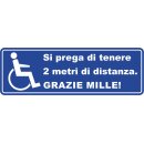 Auto-Aufkleber-Set Bitte 2 Meter Abstand halten. Vielen...