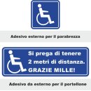 Auto-Aufkleber-Set Bitte 2 Meter Abstand halten. Vielen...
