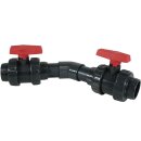 2x PVC-Winkel 45° I 63mm I 2 Zoll I Klebemuffe mit 2-Anschlüssen I Verrohrung