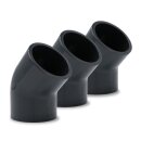 PVC-Winkel 45° I 63mm I 2 Zoll I Klebemuffe mit 2-Anschlüssen I Verrohrung