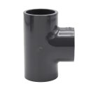 Baumaxxe 3x PVC-U T-Stück 90° I 40mm I 1 1/4 Zoll I Klebemuffe I PVC-Rohrmuffe mit 2-Anschlüssen I Rohr-Verbindungsstück PVC-Fitting I bm066