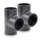 2x PVC-Muffe T-Stück 90° I 50mm I 1 1/2 Zoll I Klebemuffe I Rohrmuffe mit 2-Anschlüssen I Rohr-Verbindungsstück Fitting I bm069