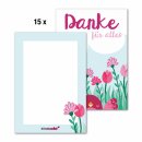 15 Danksagungs-Karten I DIN A6
