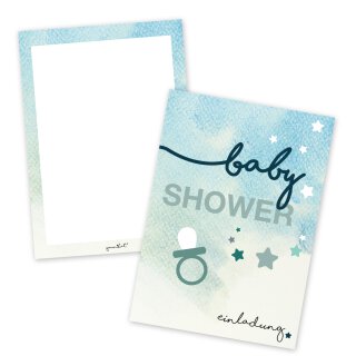15 Einladungskarten Baby Shower I DIN A6