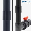 2x PVC-Muffe 25mm Klebemuffe Mit 2-Anschlüssen Rund Rohr-Verbindungsstück für Rohre und Fittinge bm255