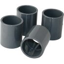 4x PVC-Muffe 25mm Klebemuffe Mit 2-Anschlüssen Rund Rohr-Verbindungsstück für Rohre und Fittinge bm255