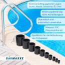 5x PVC-Muffe I 50mm I Klebemuffe I PVC-Rohrmuffe mit 2-Anschlüssen I Rund I Rohr-Verbindungsstück für Rohre und Fittinge I bm0961
