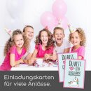 15 Einhorn-Einladungskarten