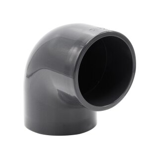 Baumaxxe 5x PVC-Winkel-Muffe 90° I 90mm I 3 Zoll I Klebemuffe I PVC-Rohrmuffe mit 2-Anschlüssen I Rohr-Verbindungsstück PVC-Rohr PVC-Fitting I bm_275