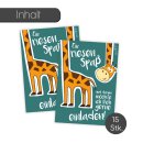 15 Giraffen Einladungskarten I DIN A6