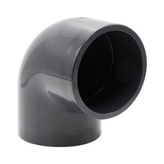 Baumaxxe 2x PVC-Winkel-Muffe 90° I 110mm I 4 Zoll I Klebemuffe I PVC-Rohrmuffe mit 2-Anschlüssen I Rohr-Verbindungsstück PVC-Rohr PVC-Fitting I bm_276