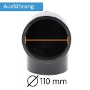 Baumaxxe 2x PVC-Winkel-Muffe 90° I 110mm I 4 Zoll I Klebemuffe I PVC-Rohrmuffe mit 2-Anschlüssen I Rohr-Verbindungsstück PVC-Rohr PVC-Fitting I bm_276