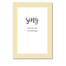 4er Poster-Set mit Sprüchen I Dance, Love, Sing, Live