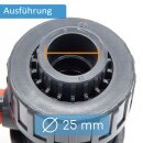 2x PVC-Kugelhahn I 25 mm I 3/4 Zoll I für Klebemuffen und Fittinge I Absperrhahn 2-Wege I PVC-Rohrverbinder 25 mm I Kugelschieber für Pool- und Teichbau I bm149
