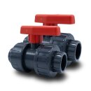 2x PVC-Kugelhahn I 32mm I 1 Zoll I Klebemuffe I...