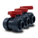 3x PVC-Kugelhahn I 40mm I 1 1/4 Zoll I Klebemuffe I...