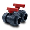 2x PVC-Kugelhahn I 50mm I 1 1/2 Zoll I Klebemuffe I...