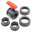 2x PVC-Kugelhahn I 40mm I 1 1/4 Zoll I Typ AK I für Klebemuffen I bm_032