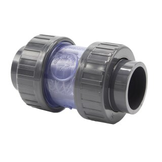 3x PVCKegelrückschlagventil 50 mm I Klebemuffen I Pool und Teichbau I bm278