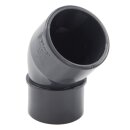 2x PVC Winkel 45° mit Reduktion 40/50 mm x 50 mm bm011