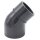 3x PVC Winkel 45° mit Reduktion 50/63 mm x 63 mm bm012